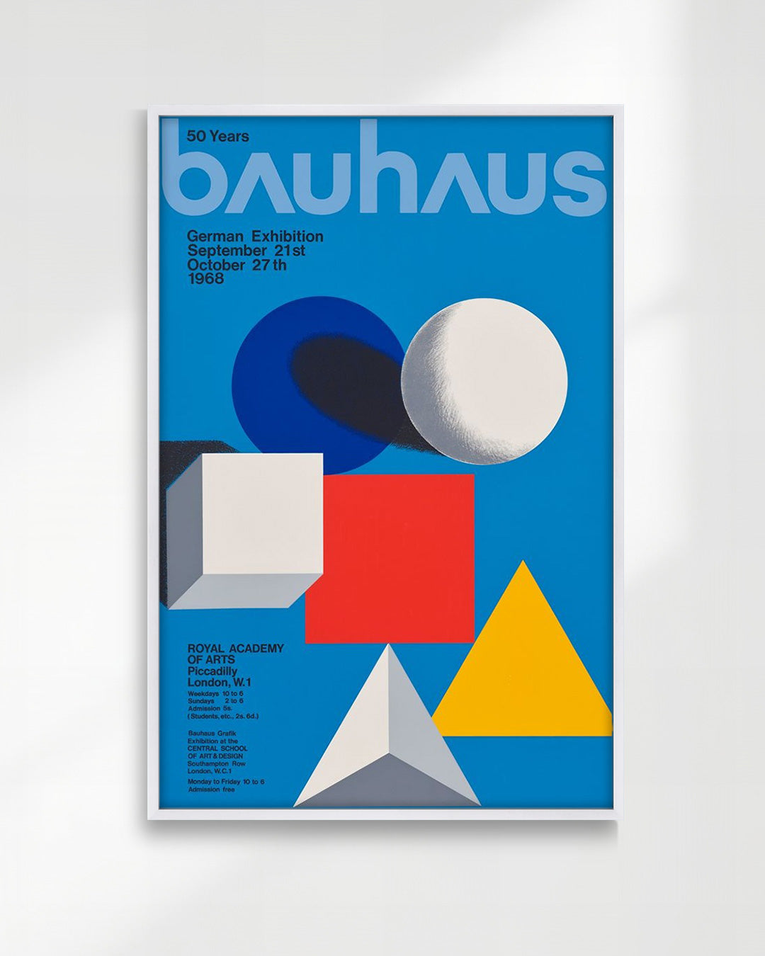 Bauhaus 50 Years Exhibition Posterポスター【Herbert Bayer│ヘルベルト・バイヤー】（76.1×50.6）