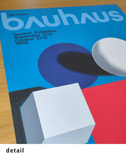 Bauhaus 50 Years Exhibition Posterポスター【Herbert Bayer│ヘルベルト・バイヤー】（76.1×50.6）