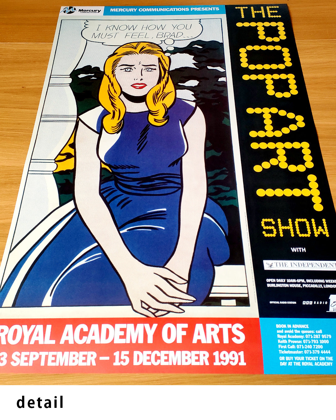 I Know How You Must Feel, Brad…ポスター【Roy Lichtenstein│ロイ