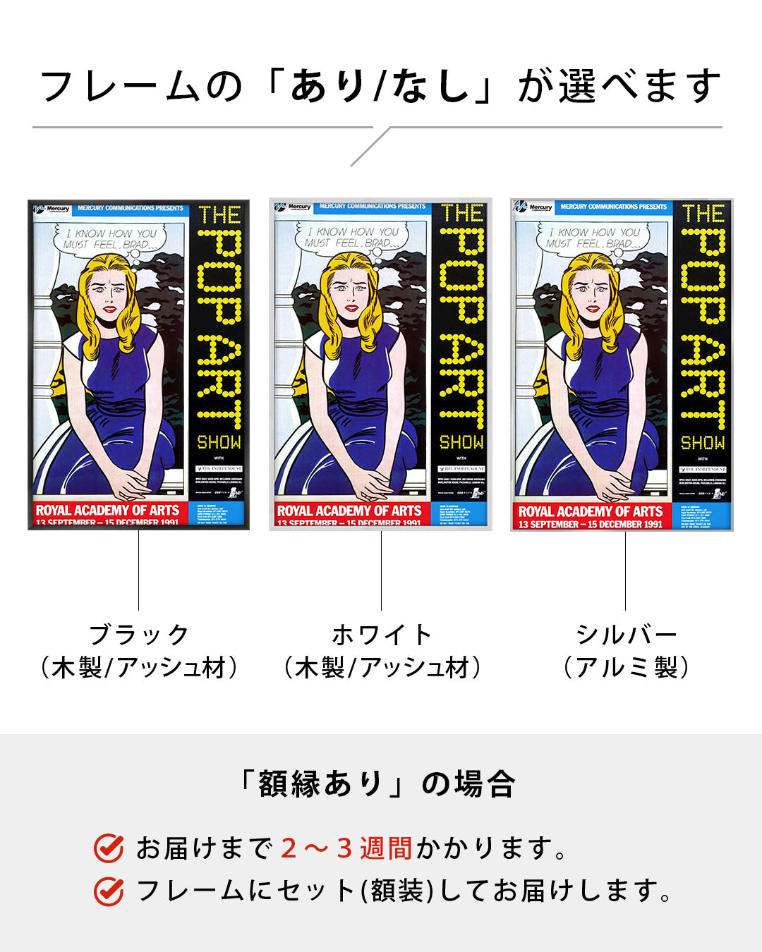 リキテンスタインシルクスクリーンイベントポスター I Know How You Must Feel, Brad…ポスター【Roy Lichtenstein│ロイ
