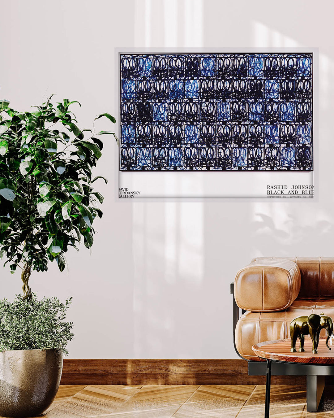 Black and Blue2021ポスター【Rashid Johnson│ラシッド・ジョンソン】（61×81.3）