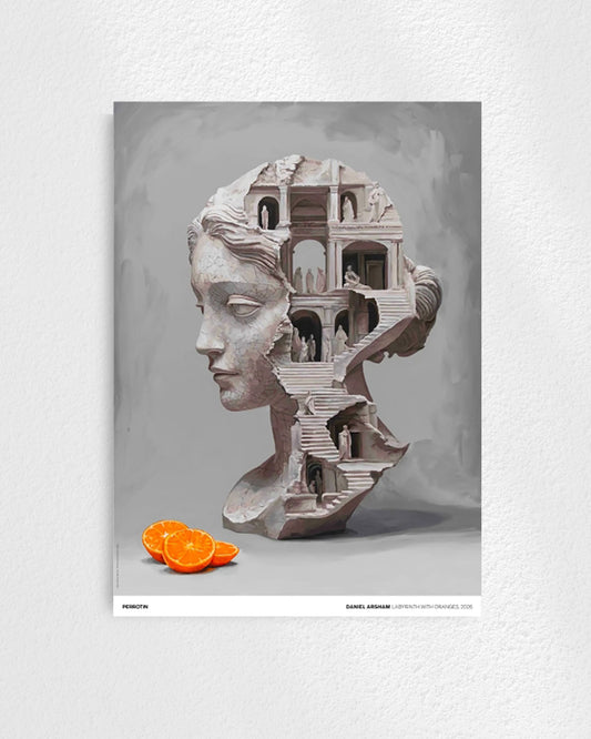 Labyrinth with Orangesポスター【Daniel Arsham│ダニエル・アーシャム】（70×50）