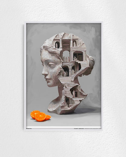 Labyrinth with Orangesポスター【Daniel Arsham│ダニエル・アーシャム】（70×50）