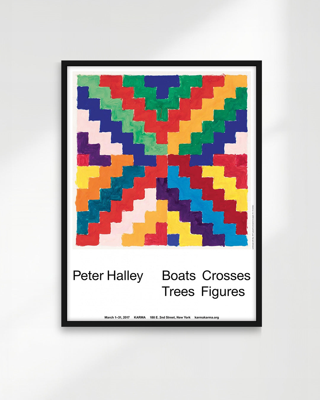 Boats Crosses Trees Figuresポスター【Peter Halley│ピーター・ハリー】（61×43.2）