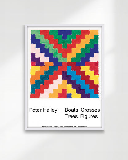 Boats Crosses Trees Figuresポスター【Peter Halley│ピーター・ハリー】（61×43.2）