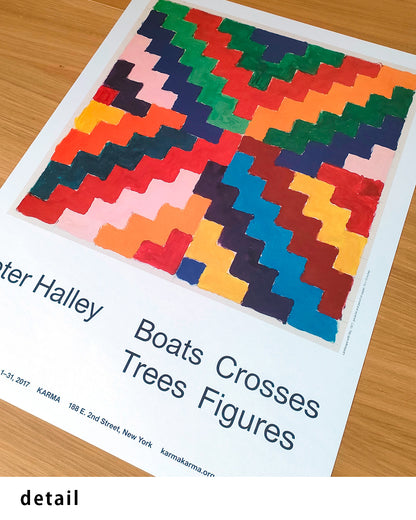Boats Crosses Trees Figuresポスター【Peter Halley│ピーター・ハリー】（61×43.2）