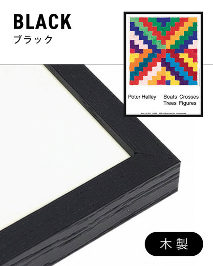 Boats Crosses Trees Figuresポスター【Peter Halley│ピーター・ハリー】（61×43.2）