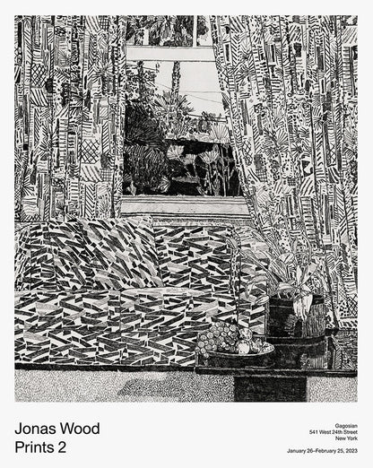Pattern Couch Interior with Mar Vista Viewポスター【Jonas Wood│ジョナス・ウッド】（76.2×61）
