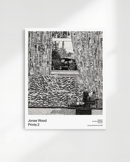 Pattern Couch Interior with Mar Vista Viewポスター【Jonas Wood│ジョナス・ウッド】（76.2×61）