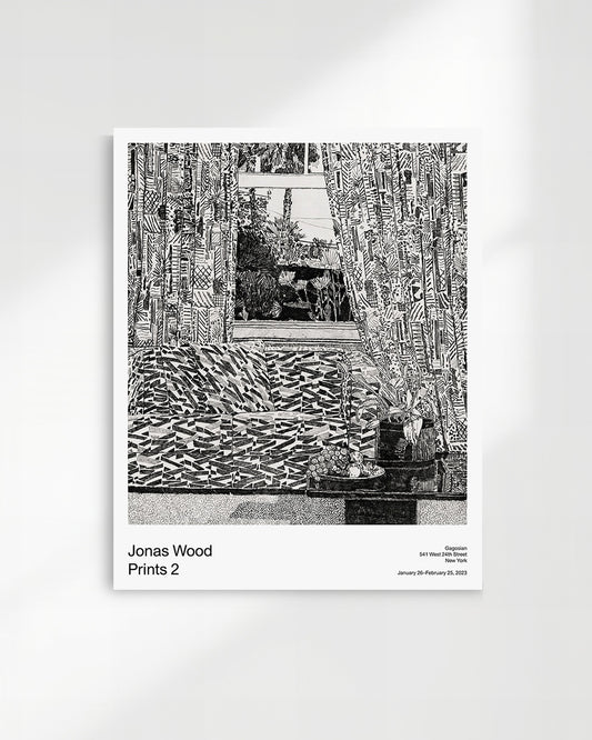 Pattern Couch Interior with Mar Vista Viewポスター【Jonas Wood│ジョナス・ウッド】（76.2×61）