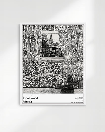 Pattern Couch Interior with Mar Vista Viewポスター【Jonas Wood│ジョナス・ウッド】（76.2×61）