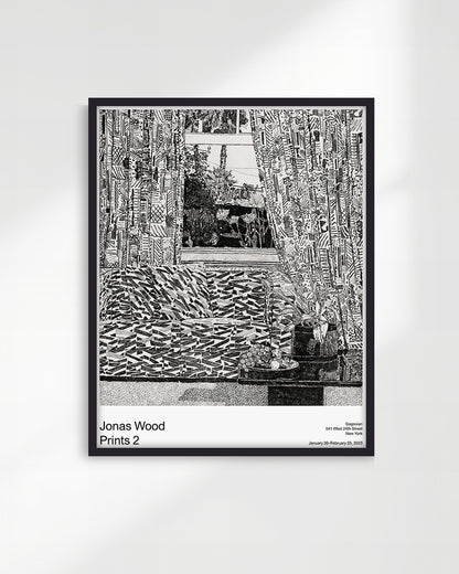 Pattern Couch Interior with Mar Vista Viewポスター【Jonas Wood│ジョナス・ウッド】（76.2×61）