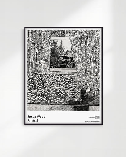 Pattern Couch Interior with Mar Vista Viewポスター【Jonas Wood│ジョナス・ウッド】（76.2×61）