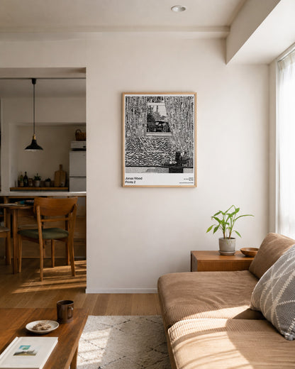Pattern Couch Interior with Mar Vista Viewポスター【Jonas Wood│ジョナス・ウッド】（76.2×61）