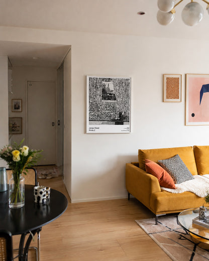 Pattern Couch Interior with Mar Vista Viewポスター【Jonas Wood│ジョナス・ウッド】（76.2×61）