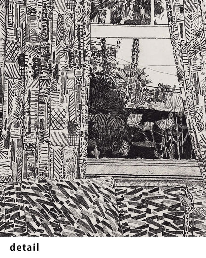 Pattern Couch Interior with Mar Vista Viewポスター【Jonas Wood│ジョナス・ウッド】（76.2×61）