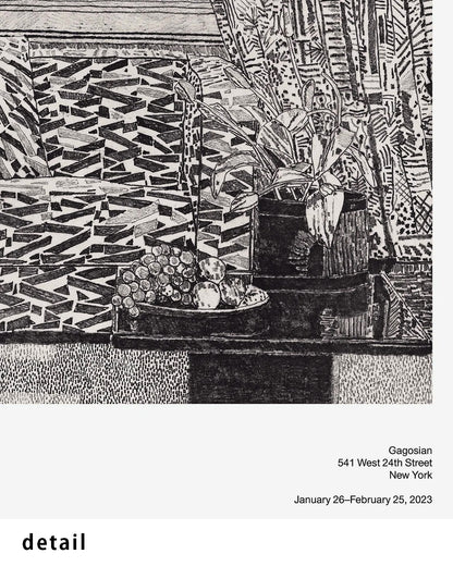 Pattern Couch Interior with Mar Vista Viewポスター【Jonas Wood│ジョナス・ウッド】（76.2×61）