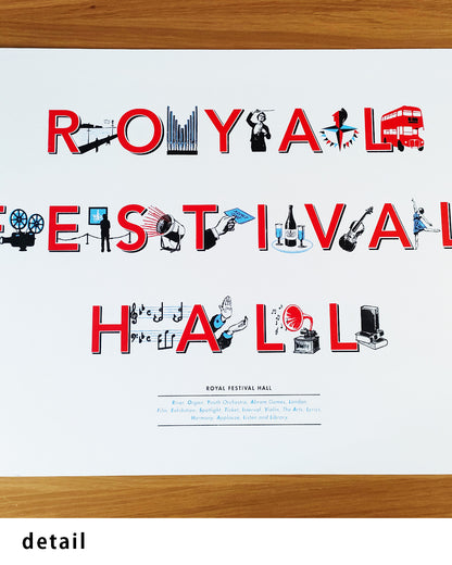 【限定100部】Royal Festival Hall Typography Print