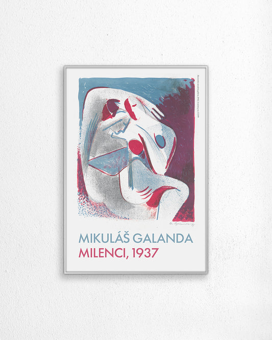 【限定セット】Milenci Poster (1937)アートポスター【Mikuláš Galanda│ミクラーシュ・ガランダ】（100×69cm）