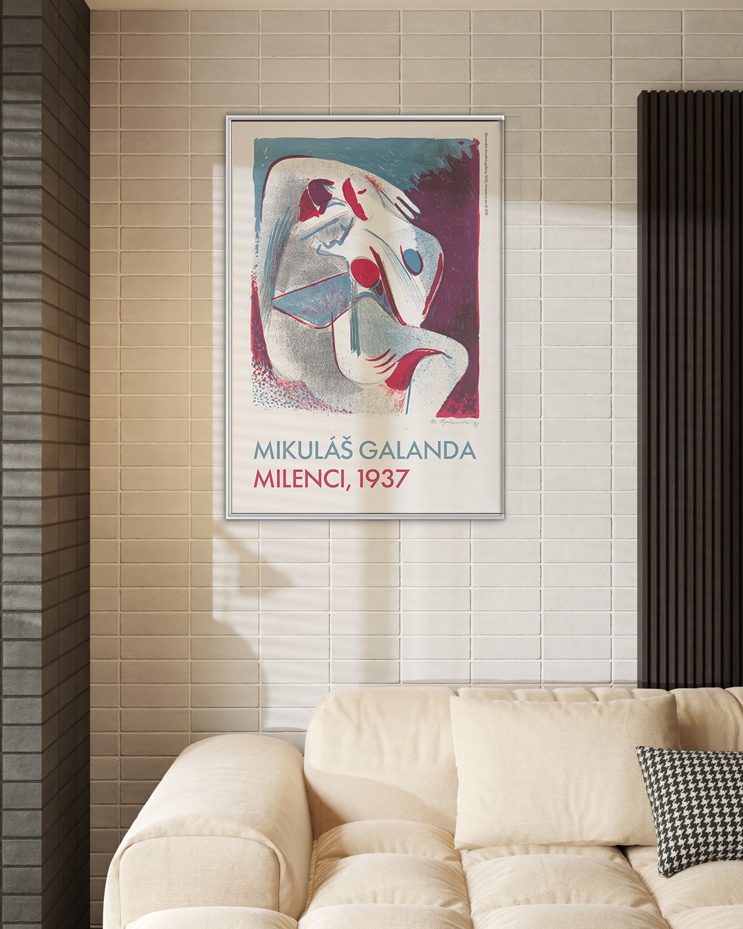 【限定セット】Milenci Poster (1937)アートポスター【Mikuláš Galanda│ミクラーシュ・ガランダ】（100×69cm）
