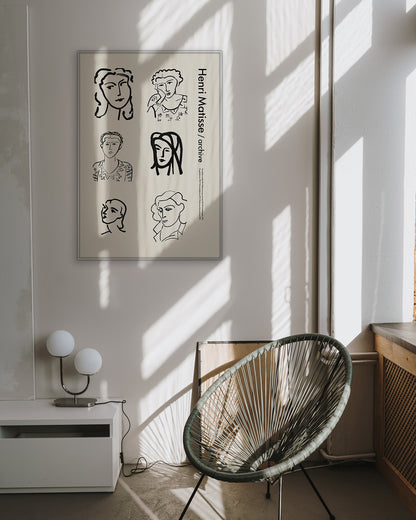 【限定セット】Archive Portrait Posterアートポスター【Henri Matisse│アンリ・マティス】（100×69cm）
