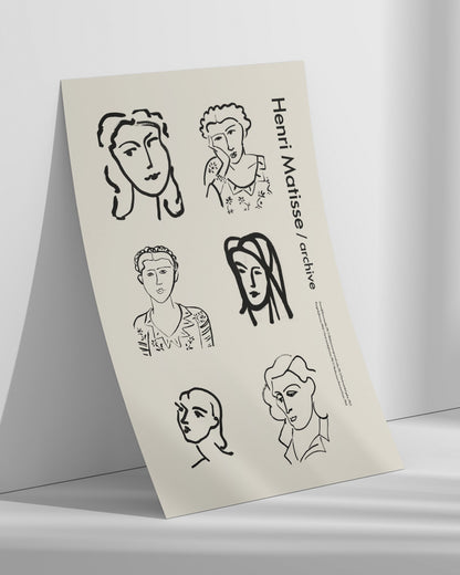 【限定セット】Archive Portrait Posterアートポスター【Henri Matisse│アンリ・マティス】（100×69cm）